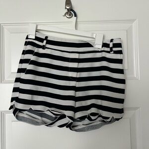 Soulmates High Waist Black and White Striped Shorts